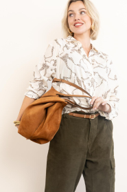 Second Female |  Knotted blouse with print Soil | natural | Picture 4