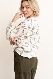 Second Female |  Knotted blouse with print Soil | natural | Picture 9