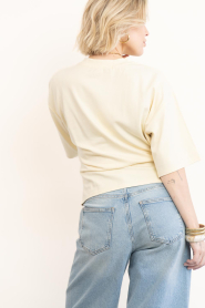 Second Female :  T-shirt with smocked detail Missouri | yellow - img9