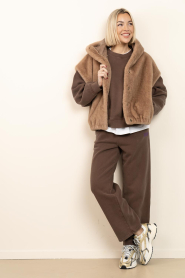 American Vintage |  Soft sweater Plizzy | brown | Picture 3