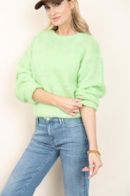 American Vintage :  Alpaca fluffy sweater Niby | green  - img5