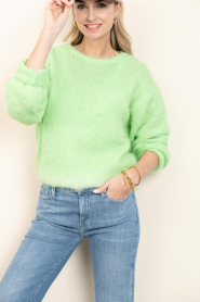 American Vintage :  Alpaca fluffy sweater Niby | green  - img6