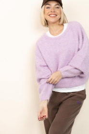 American Vintage |  Alpaca fluffy sweater Niby | purple | Picture 4