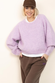 American Vintage |  Alpaca fluffy sweater Niby | purple | Picture 5