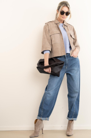 A. Kjaerbede :  Sunglasses with round frame Marvin | taupe - img3