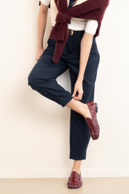 Toral :  Leather croco loafers Peny | burgundy - img3