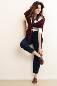 Toral :  Leather croco loafers Peny | burgundy - img4