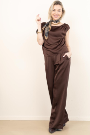 Dante6 :  Satin trousers | brown  - img3