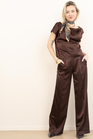 Dante6 :  Satin trousers | brown  - img2