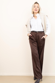 Dante6 :  Satin trousers | brown  - img8