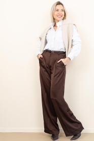 Dante6 :  Satin trousers | brown  - img4