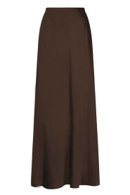 Dante6 |  Satin maxi skirt Ywa | brown | Picture 1