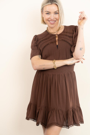 Dante6 |  Mini dress Geroux | brown | Picture 3