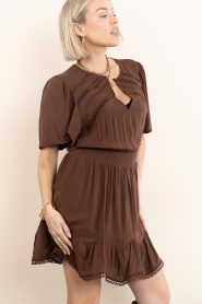 Dante6 |  Mini dress Geroux | brown | Picture 4