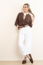 Dante6 |  Alpaca mix cardigan Hiara | brown | Picture 3
