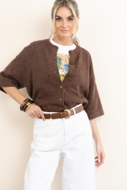 Dante6 |  Alpaca mix cardigan Hiara | brown | Picture 5