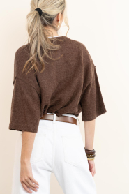 Dante6 |  Alpaca mix cardigan Hiara | brown | Picture 7