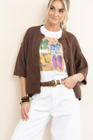 Dante6 |  Alpaca mix cardigan Hiara | brown | Picture 8