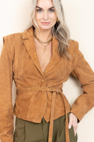 Little Soho :  Necklace with charm Croco | gold - img2