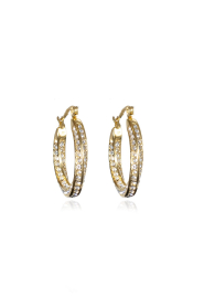 Little Soho |  Earrings with rhinestones Diamond Small | gold | Picture 1