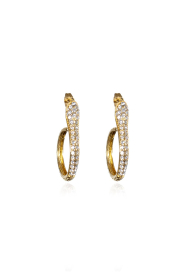 Little Soho |  Earrings with rhinestones Snake | gold | Picture 1