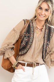 Little Soho :  Bangle bracelet Bold | dark brown - img2