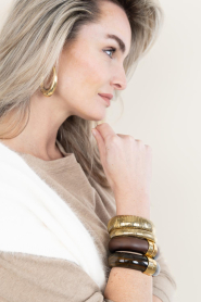 Little Soho :  Bangle bracelet Bold magnetic | brown - img2