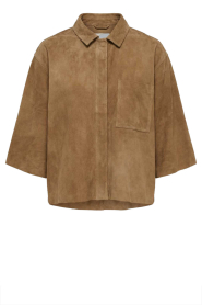 Alter Ego |  Suede blouse Luana | camel | Picture 1