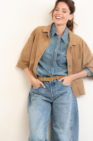 Alter Ego :  Suede blouse Luana | camel - img2