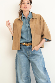 Alter Ego :  Suede blouse Luana | camel - img4