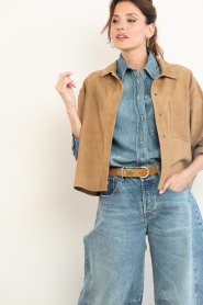 Alter Ego :  Suede blouse Luana | camel - img5