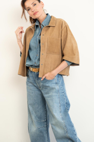 Alter Ego :  Suede blouse Luana | camel - img6