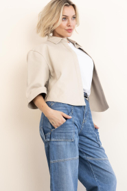Alter Ego |  Leather blouse Mila | natural | Picture 6