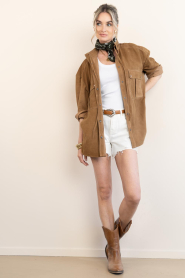 Alter Ego |  Suede blouse/jacket Haya | camel | Picture 3
