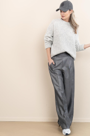 Est'Seven |  High waist glitter trousers Jildau | grey | Picture 3
