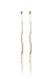 Little Soho |  Long earrings Femke | gold | Picture 1