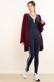 Deblon :  Long cashmere mix cardigan Florence | burgundy - img3