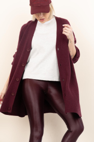 Deblon :  Long cashmere mix cardigan Florence | burgundy - img10