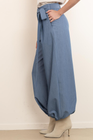 Co'Couture |  Balloon pants with belt Elly | blue | Picture 5