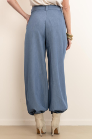 Co'Couture |  Balloon pants with belt Elly | blue | Picture 6