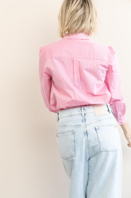 Aaiko :  Striped blouse with bow Fenne | pink - img8