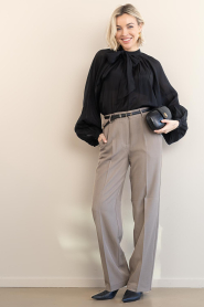 Copenhagen Muse |  Blouse with bow detail Tilly | black | Picture 3