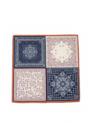 Little Soho :  Shawl with paisley print Carre | blue - img3