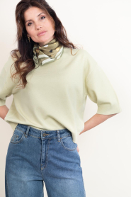 Little Soho |  Shawl with print Loves | dark green | Picture 6