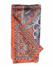 Little Soho :  Shawl with print Paisley | orange - img4