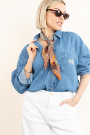 Little Soho :  Shawl with print Paisley | orange - img4