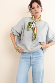 Little Soho :  Shawl with print Geo | green - img4