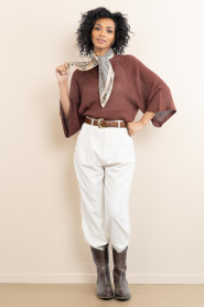 Little Soho :  Striped shawl Cansu | beige - img5