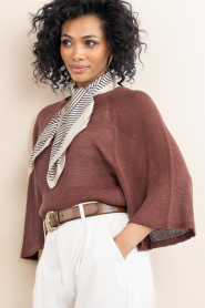 Little Soho :  Striped shawl Cansu | beige - img6