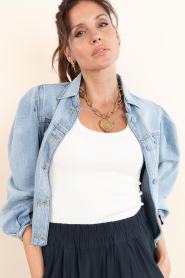 Little Soho :  Bold chain necklace with pendant Heart | gold - img2